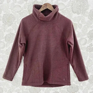 Royal Robbins Cowl neck Pullover Women's Fleece Sweatshirt S Burgundy